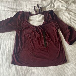 Banana Republic brand. Large size. Maroon blouse.
